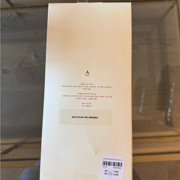 Anthropologie Black Floral Lace Hosiery - Picture 6 of 6